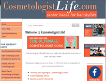 Tablet Screenshot of cosmetologistlife.com